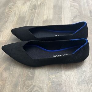 Rothy’s “The Point” Black Flats, Women’s Size 8.5